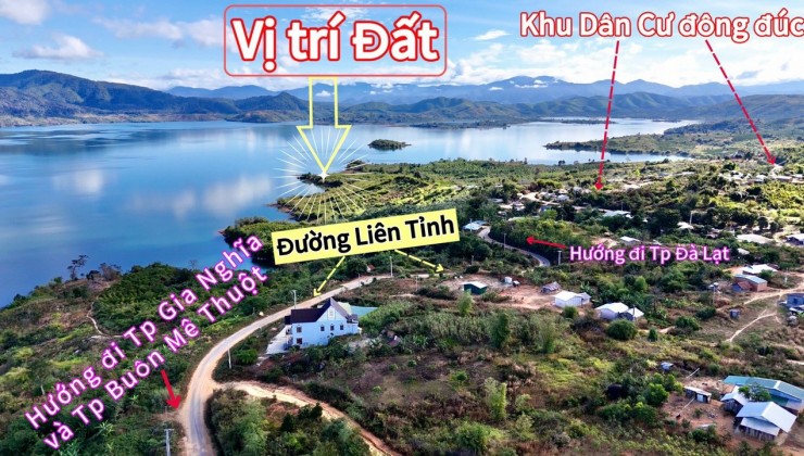 Bán 10.000m2 đất view hồ hình chiếc lá độc nhất vô nhị tại hồ Nam Ka, đất có 220m mặt tiền hồ