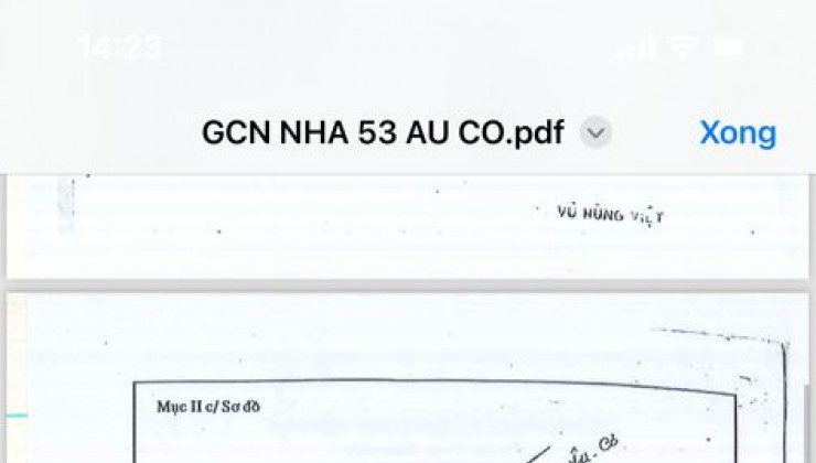 Nhà hẻm xe tải - Âu Cơ - Phú Trung - Tân Phú - 76m2,  2 tầng, 4.4 x 17, 8.2 tỷ còn TL