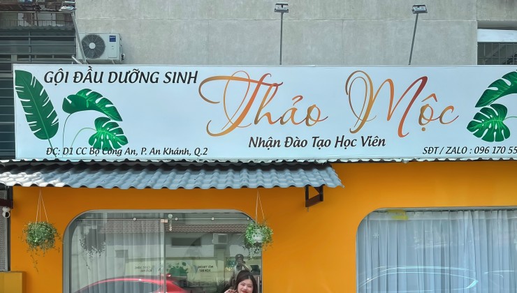 CHÍNH CHỦ CẦN SANG NHƯỢNG TIỆM GỘI ĐẦU DƯỠNG SINH Địa chỉ: Quận 2, Hồ Chí Minh