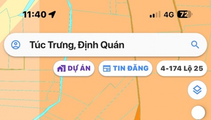 Chính Chủ Cần Bán Lô Đất 3 Mặt Tiền Tại  Xã Túc Trưng ,Huyện Định Quán,Tỉnh Đồng Nai.