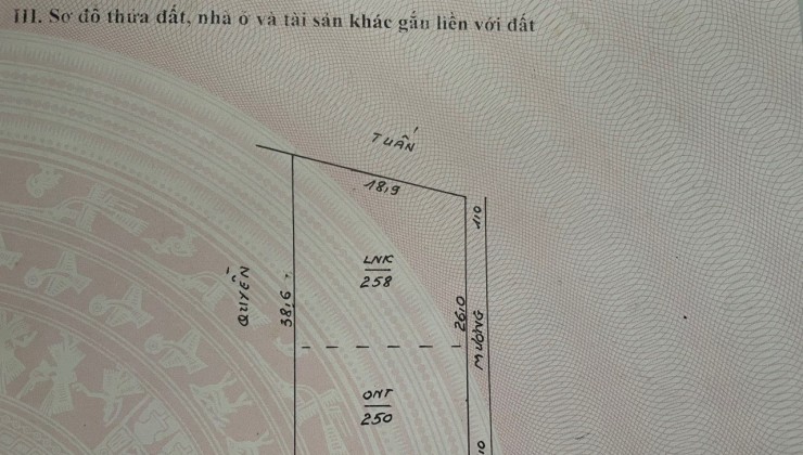 Chính Chủ Bán 508m2 Đất Mặt Tiền Sổ Hồng Riêng Trung Tâm Chương Mỹ