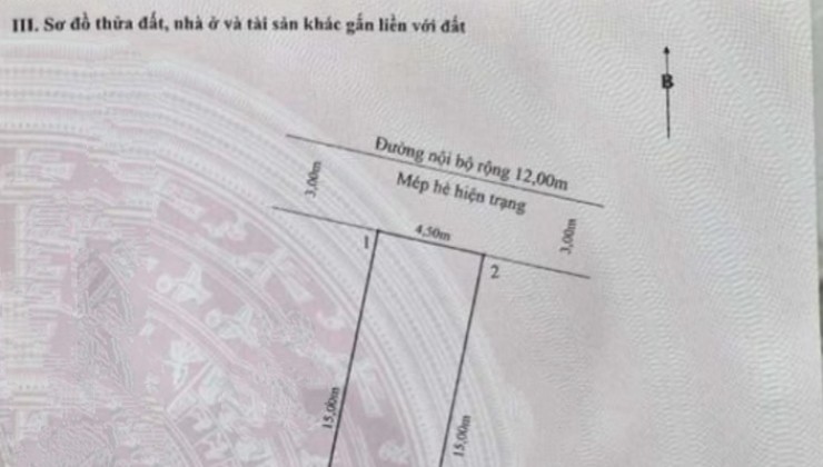 Bán đất Tái định cư Cây Đa, diện tích 67.5m GIÁ 4.35 tỉ vị trí gần Văn Cao