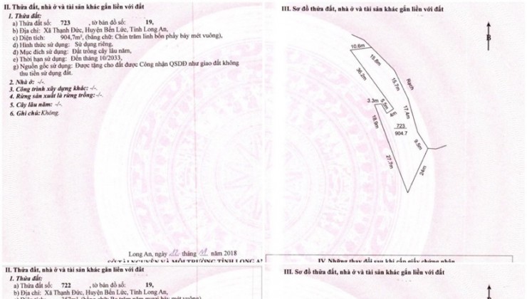 Đất Đẹp - Giá Tốt - Chính Chủ Cần Bán Đất Vị Trí Đẹp Tại Thạnh Đức, Bến Lức, Long An