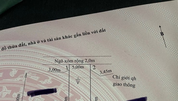 Chính chủ cần bán mảnh đất nền ở thôn Hậu Chùa, xã Liêm Am, Vĩnh Bảo, Hải Phòng.