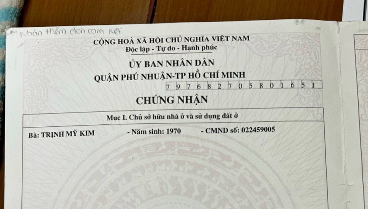 bán nhà 224/10 Nhà Phan Đình Phùng, P.1, Phú Nhuận