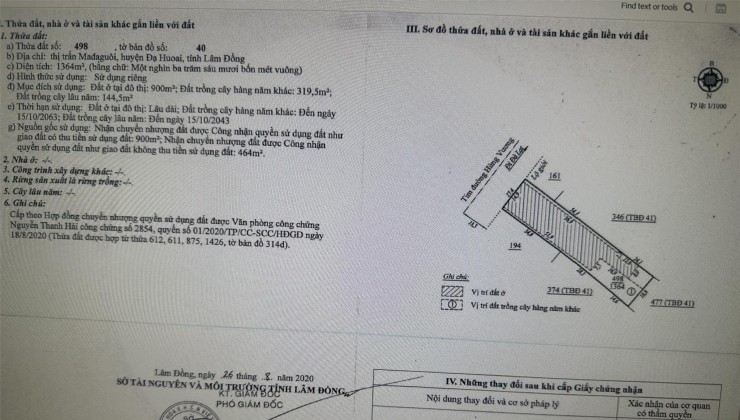 ĐẤT Đẹp - Chính Chủ Cần Bán LÔ ĐẤT Hùng Vương, Thị trấn Ma Đa Guôi, Huyện Đạ Huoai, Lâm Đồng