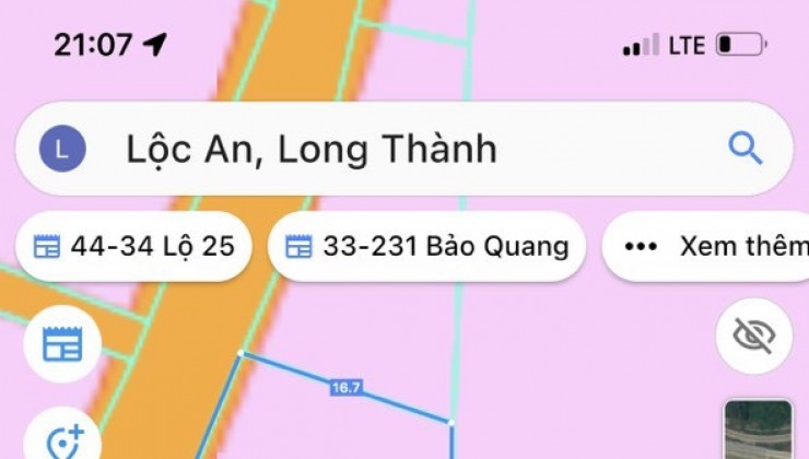 Bán đất mặt tiền sân bay Long Thành tại xã  Lộc An huyện Long Thành,