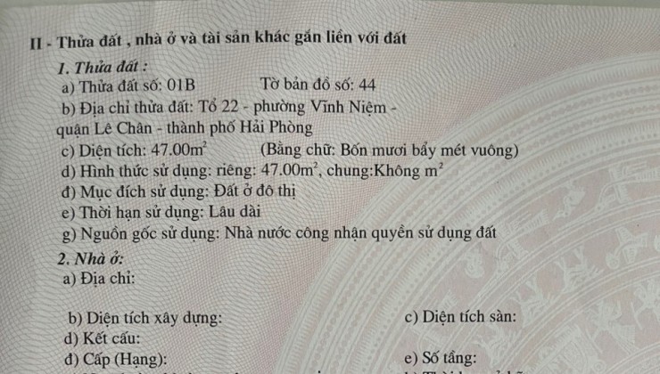 Bán đất Khúc Thừa Dụ, diện tích 47m GIÁ cực rẻ chỉ 1.58 tỉ