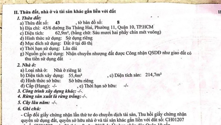 Bán nhà khu Bắc Hải 64m2 chỉ 9.9 tỷ hẻm xe hơi vào tận nhà