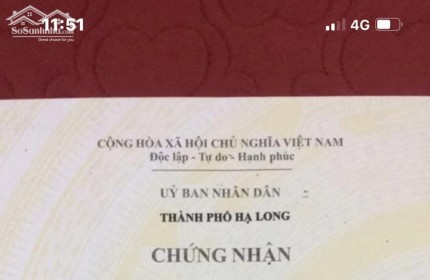 Chính chủ cần bán Đất Tổ 4 Khu 1 Phường Tuần Châu Thành Phố Hạ Long Tỉnh Quảng Ninh