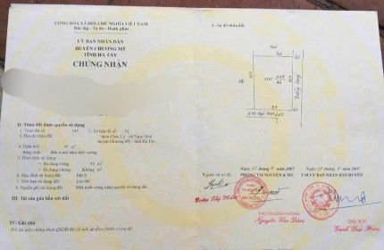 45m2, 1.x tỷ,đât Trung tâm Chúc Lý, Ngọc Hoà, tk3 , Chương Mỹ, tk1, ô tô đỗ cửa. Giá đầu tư 1.x tỷ.
