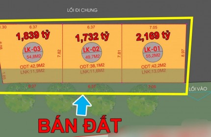 Có 3 lô hàng hiếm đất Chúc Sơn, tk6, chỉ từ nhỉnh 1 tỷ ô tô vào, giá công khai