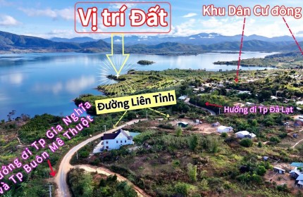 Bán 10.000m2 đất view hồ hình chiếc lá độc nhất vô nhị tại hồ Nam Ka, đất có 220m mặt tiền hồ