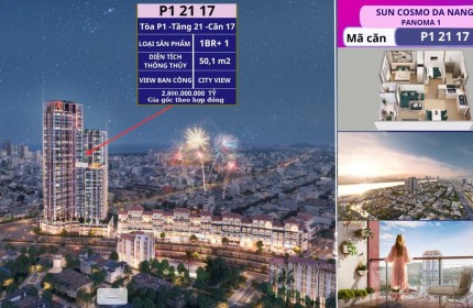 Chính chủ mở bán 01 căn hộ 2 ngủ View trực diện Sông Hàn - phân khúc bán chạy nhất dự án Sun Cosmo Residence Đà Nẵng