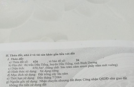 ĐẤT GIÁ RẺ - CẦN BÁN LÔ ĐẤT MẶT TIỀN tại Văn Công Khai, TT Dầu Tiếng, Huyện Dầu Tiếng, Bình Dương