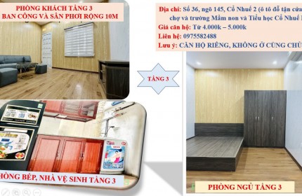 Chính chủ cần cho thuê 2 phòng trong căn hộ dịch vụ tại số 36 ngõ 145 Cổ Nhuế 2 Bắc Từ Liêm, Hà Nội