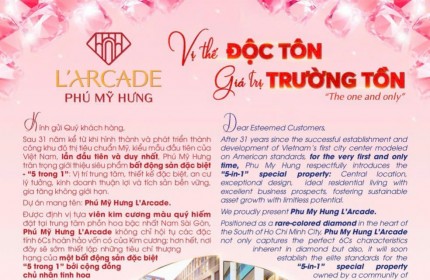 BẤT ĐỘNG SẢN ĐẶC BIỆT ĐỘC NHẤT VÔ NHỊ TẠI PHÚ MỸ HƯNG. SỞ HỮU NGAY 0901323786