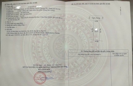 Hàng F0 giá chỉ nhỉnh 1 tỷ có 55m2 Tiên Phương , ô tô đỗ cửa
Diện Tích 55m2 tiền=hậu= 4m 
Ngõ trước đất 3m
 Cách Đường 6 200m