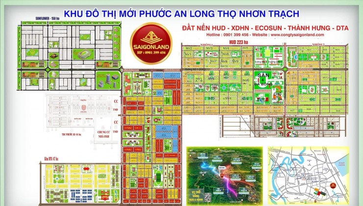 Saigonland cần bán 20 nền đất dự án Hud & XDHN Nhơn Trạch Đồng Nai giá tốt