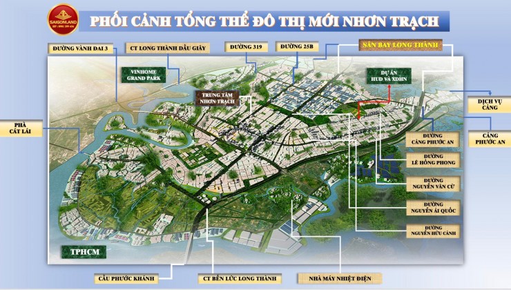 Saigonland Nhơn Trạch - Mua bán Đất Nền Sổ Sẵn Nhơn Trạch - Đất nền sân bay Long Thành.