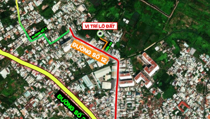 Đất Thổ Cư Đường Số 12 Trường Thọ 7.88 Tỷ, 4,06*24m Nở Hậu 4,77m Hẻm Xe Hơi, BÁN RẺ