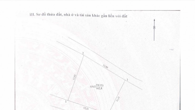 Bán đất Quốc Oai, ô tô vào đất, mặt tiền siêu đẹp, dt 162m2, mặt 12m, giá hơn 1 tỷ