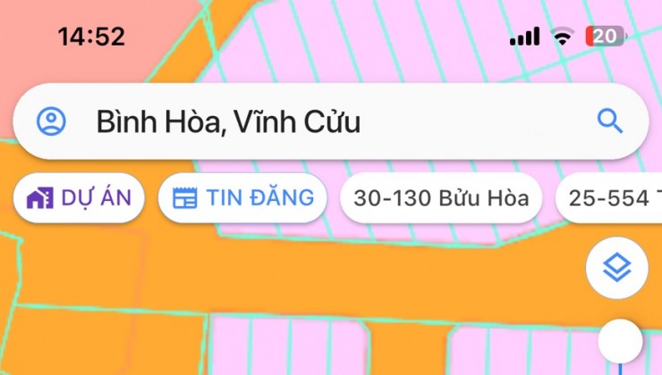 Bán đất TĐC Bình Hoà, giáp Bửu Long, đường nhựa đẹp chỉ 1tỷ6