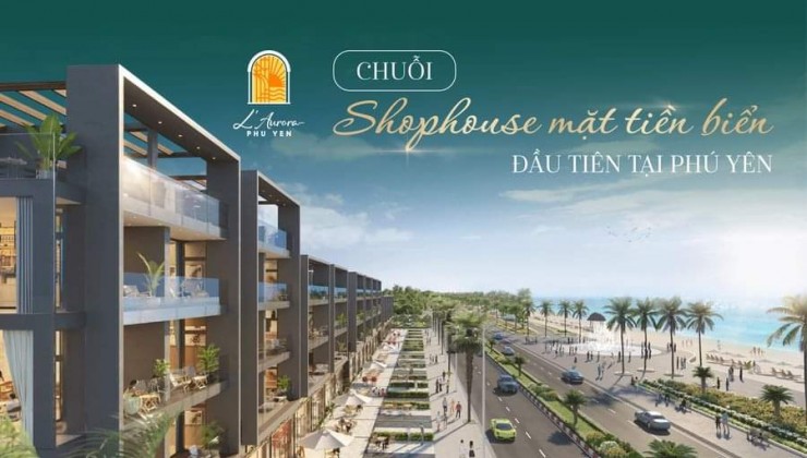 Siêu phẩm shophouse 2 mặt tiền trực diện biển,DT 6x21m,chỉ từ 6 tỷ/NHHT 70%,sổ riêng,