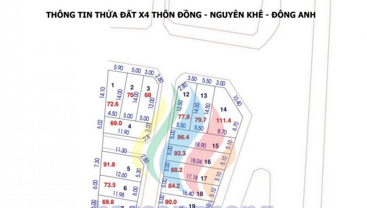 Chính chủ cần bán mảnh đất đấu giá thôn Đồng Nguyên Khê gần ngay Công viên Phần mềm Nguyên Khê. Diện tích 70m², mặt tiền 7m