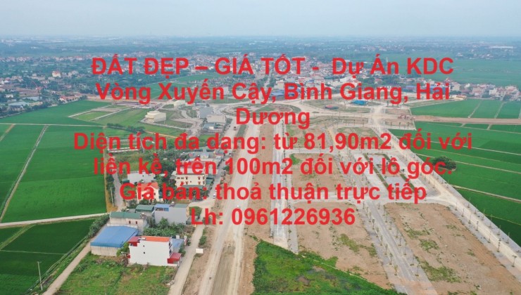 ĐẤT ĐẸP – GIÁ TỐT -  Dự Án KDC Vòng Xuyến Cậy, Bình Giang, Hải Dương