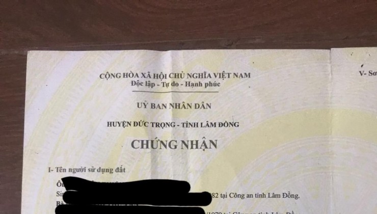 __ ĐẤT CHÍNH CHỦ - GIÁ TỐT - CẦN BÁN ĐẤT TẠI NINH GIA - ĐỨC TRỌNG - LÂM ĐỒNG