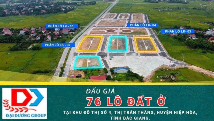 Đấu giá Khu dân cư số 4- TT Thắng- Hiệp Hoà- BG giá F0