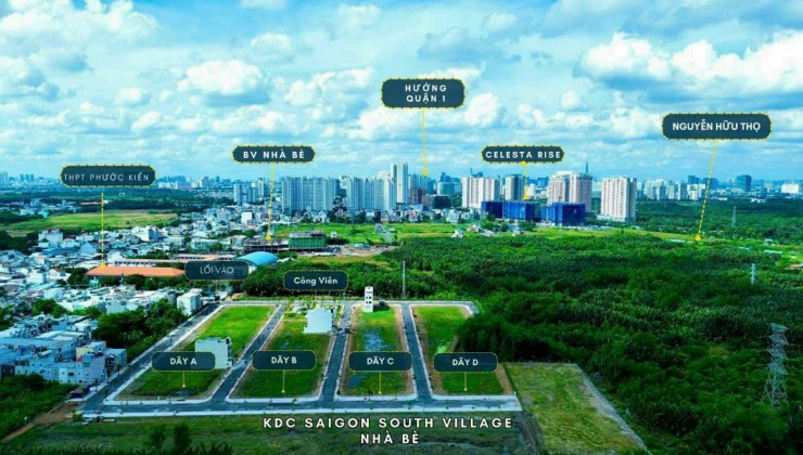 Bán Đất Tại KDC Sài Gòn South Village Phước Kiển (Hàng Dương) Nhà Bè  Giá từ 4.8 tỷ. Lh:0898231415.