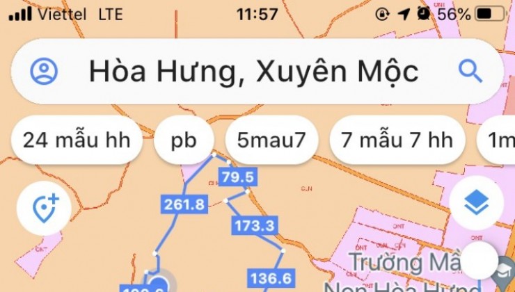 Chủ cần bán 24 ha hoà hưng , mặt tiền 328 xuyên mộc