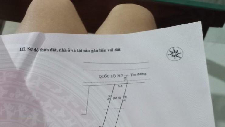 ĐẤT ĐẸP – GIÁ TỐT- CẦN BÁN GẤP LÔ ĐẤT TẠI  QL 217, thôn Sành , Cẩm Ngọc,  Cẩm Thủy, Tỉnh Thanh Hóa