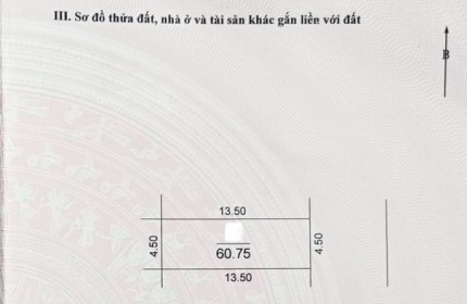 BÁN ĐẤT ĐẤU GIÁ X1 SƠN DU, NGUYÊN KHÊ, ĐÔNG ANH - HÀNG LOẠI 1 - GIÁ ĐẦU TƯ 6XTR/M