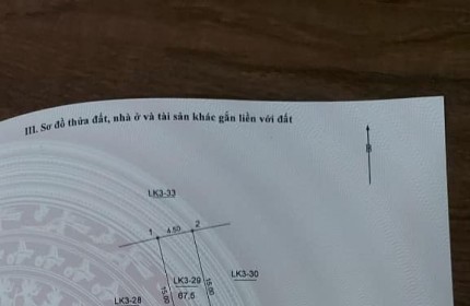 Cc F0 gửi bán nhà 4.5 tầng LK3-29 KĐT Lộc Ninh 67.5m2, tt Chúc Sơn, Chương Mỹ, HN.