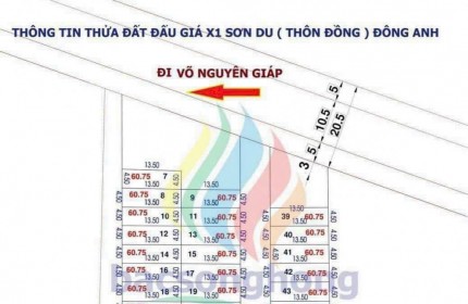 NÓNG..... NÓNG.....
 ĐẤU GIÁ THÔN ĐỒNG, NGUYÊN KHÊ - LÕI CÔNG VIÊN PHẦN MỀM VINTECH
