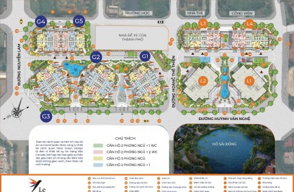 Bán căn hộ 99m2 tòa G4, G5 bc hướng ĐN le grand jardin sài đồng, long biên