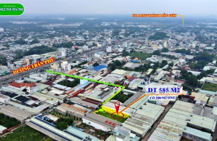 Cần Bán thửa đất Nhơn Trạch 585m2 có sẵn 200m2 Thổ Cư nằm sau đường Trần Phú Bến Cam xã Phước Thiền