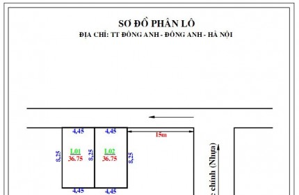 Cần bán nhanh đất Nguyên Khê Đông Anh đ tài chính hơn 1 tỷ 37m2