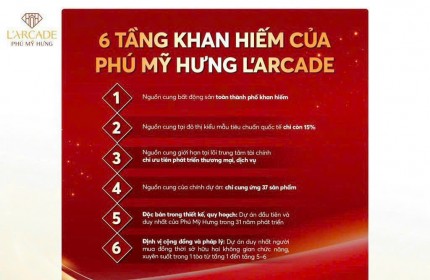 LARCADE PHU MY HUNG. 5 tầng chỉ 37 căn. Xem thực tế ngay 0901323786