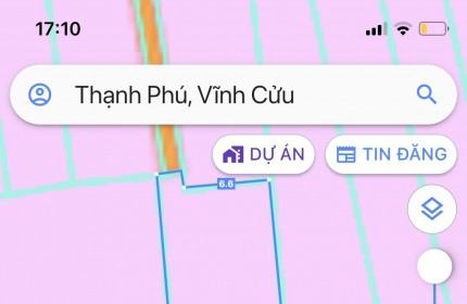 Bán 344m2 đất sổ riêng thổ cư xã Thạnh Phú,H.Vĩnh Cửu