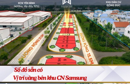 2 TỈ SỞ HỮU NGAY SHOP HOUSE ĐỐI DIỆN KHU CÔNG NGHIỆP YÊN BINH SAM SUNG 150.000 CÔNG NHÂN VÀ CHUYÊN GIA ĐANG LÀM VIỆC HIỆN HỮU