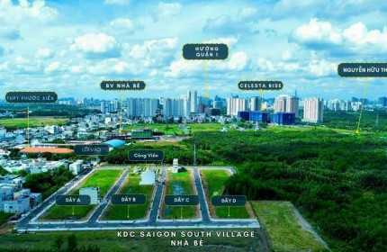 Bán Đất Tại KDC Sài Gòn South Village Phước Kiển (Hàng Dương) Nhà Bè  Giá từ 4.8 tỷ. Lh:0898231415.