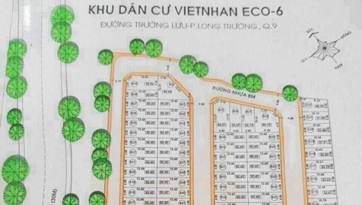 Khách cần tiền bán gấp lô đất khu Eco 6, phường Long Trường, gia tốt