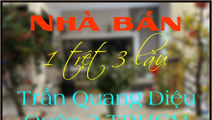 Nhà phố rẻ 1 trệt 3 lầu Trần Quang Diệu Quận 3 Thành Phố Hồ Chí Minh