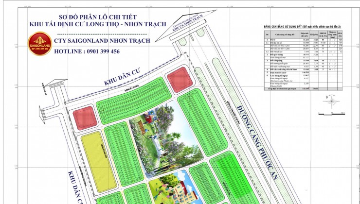 Cty Saigonland cần bán đất nền khu Tái Định Cư Long Thọ Nhơn Trạch - Cửa ngõ Cảng Phước An.