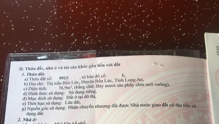 Bán căn nhà A5-18 khu dân cư Long Phú, thị trấn Bến Lức, Long An.