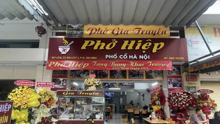 Cần Sang nhượng Quán Phở Hiệp. 07 Lô B Chung Cư Bàu Cát 2. Phường 10. Tân Bình.